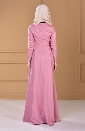 Dusty Rose Hijab Dress 4195-09