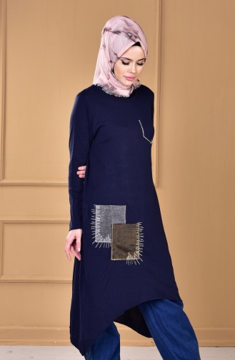 Jakarlı Triko Kazak 3001-04 Lacivert