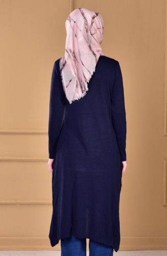 Jakarlı Triko Kazak 3001-04 Lacivert