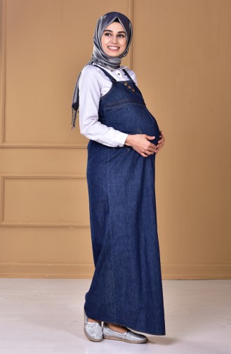 Schwanger Westenkleid aus Jeans 2007-01 Dunkelblau 2007-01