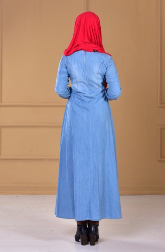 Robe Jean Bordée 3085-01 Bleu 3085-01