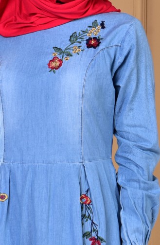 Robe Jean Bordée 3085-01 Bleu 3085-01