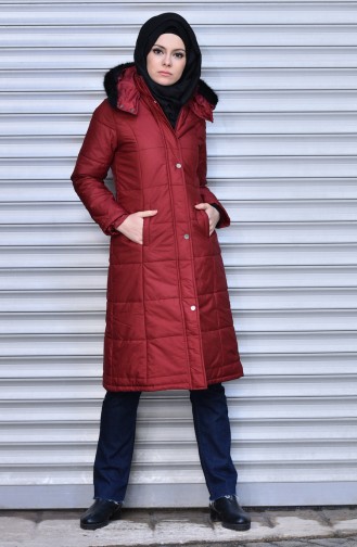 Claret Red Winter Coat 0120-04
