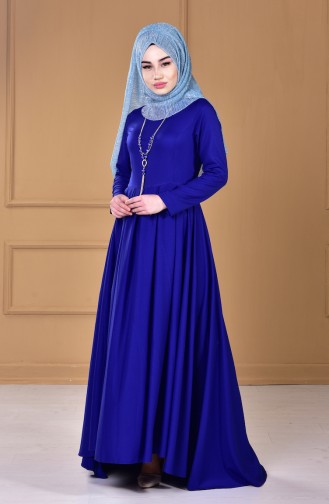 Saxe Hijab Dress 4195-08