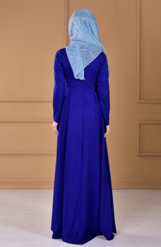 Saxe Hijab Dress 4195-08