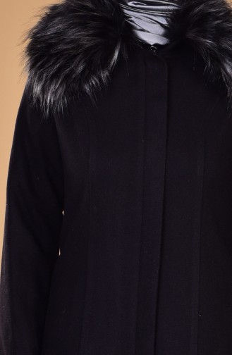 SUKRAN Fur Cachet Long Coat 35796-02 Black 35776-02