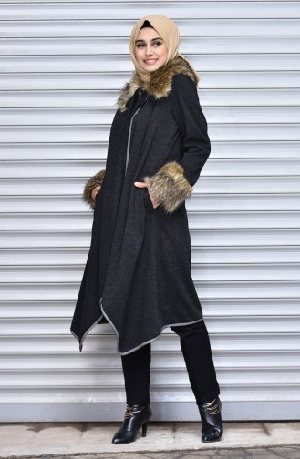 Furry Cape 6761-01 Black 6761-01