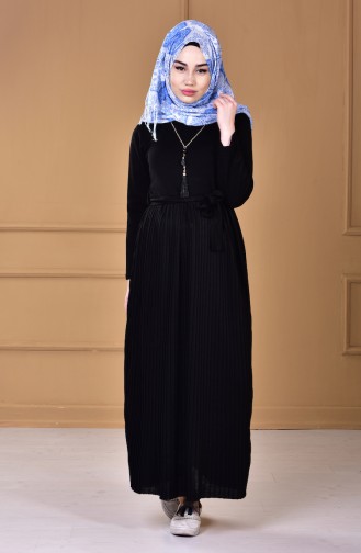 Black Hijab Dress 0726-04
