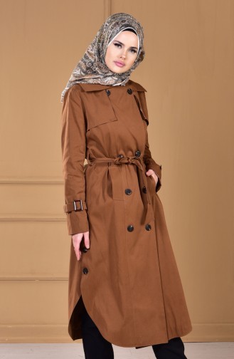 Trenchcoat mit Knöpfe  50311-02 Tabak 50311-02