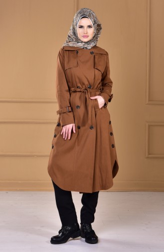Trench Coat a Boutons 50311-02 Tabac 50311-02