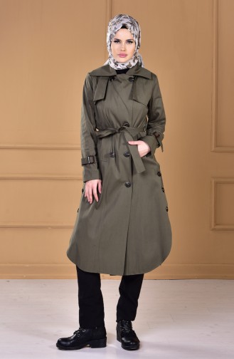 Green Trench Coats Models 50311-04