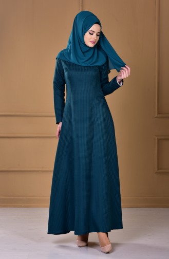 فستان بتصميم منقش مع سحاب  7161-07