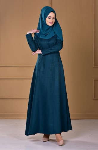 فستان بتصميم منقش مع سحاب  7161-07