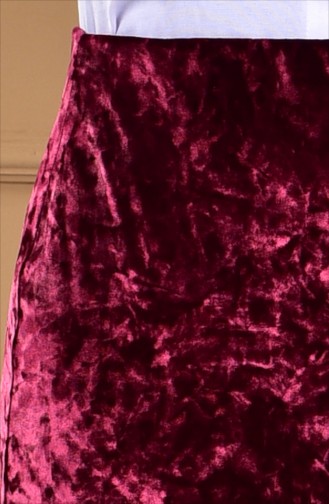 Kadife Kalem Etek 3075-05 Bordo
