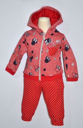 Ensemble Survêtement Bébé fille 9282-01 Rouge 9282-01