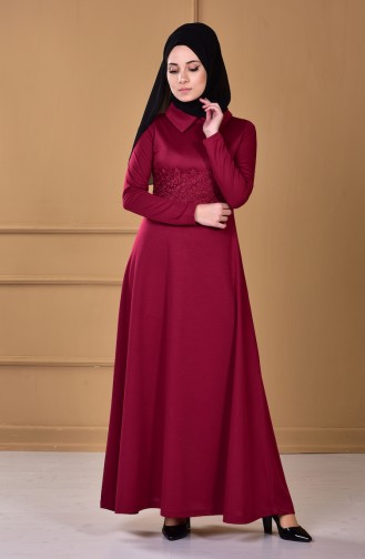 Fuchsia Hijab Dress 2140-03