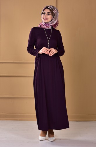 Purple Hijab Dress 8011-01