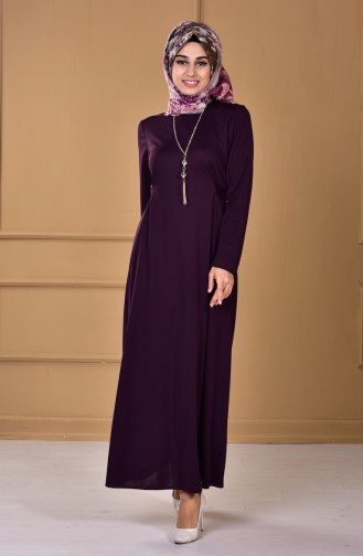 Purple Hijab Dress 8011-01