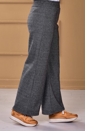 Lastikli Bol Paça Pantolon 1001-03 Siyah