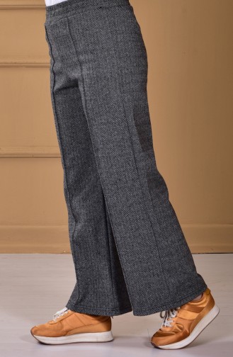 Lastikli Bol Paça Pantolon 1001-03 Siyah