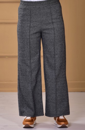 Lastikli Bol Paça Pantolon 1001-03 Siyah