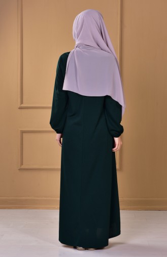 Emerald Green Hijab Dress 0006-07