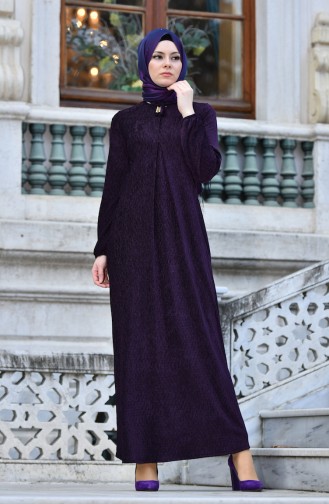 Purple Hijab Dress 1599-07