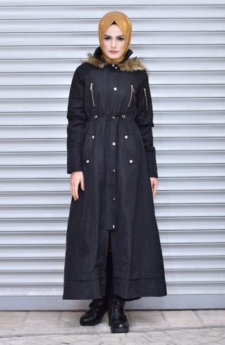 Manteau D`hiver a Fermeture 6771-01 Noir 6771-01