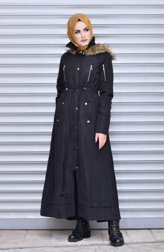 Manteau D`hiver a Fermeture 6771-01 Noir 6771-01