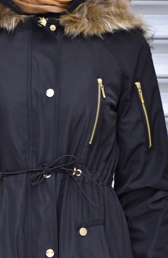 Manteau D`hiver a Fermeture 6771-01 Noir 6771-01