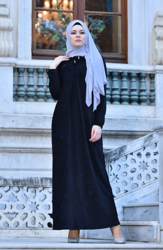 Black Hijab Dress 1599-04