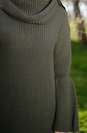 Strickpullover  0553-02 Khaki Grün 0553-02