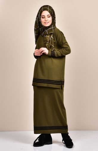 Tunik Etek İkili Takım 3150-02 Haki