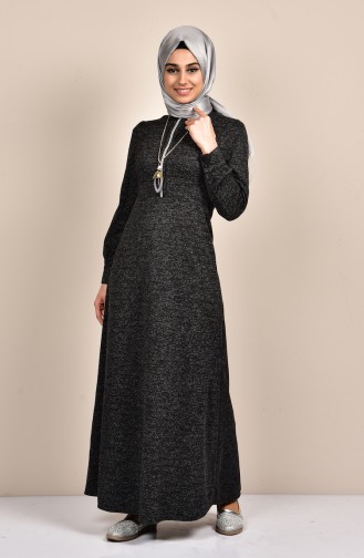 Black Hijab Dress 1225-04