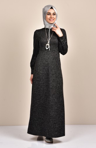 Black Hijab Dress 1225-04