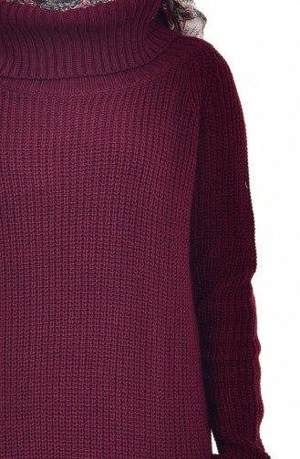 Pull Tricot Col Roulé 4023-07 Bordeaux 4023-07