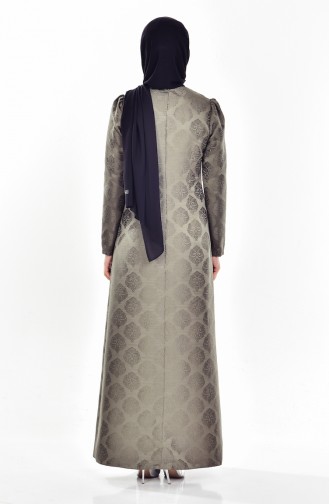 Khaki Hijab Dress 2878-01