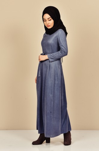 Indigo Hijab Dress 4445-02