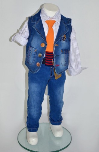 Boy`s Suit with Vest 1625-01 Tobacco 1625-01