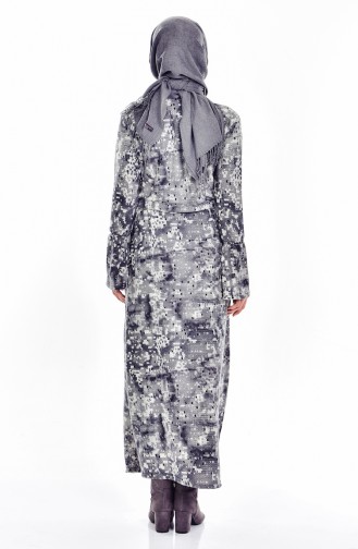 Gray Hijab Dress 0718-02
