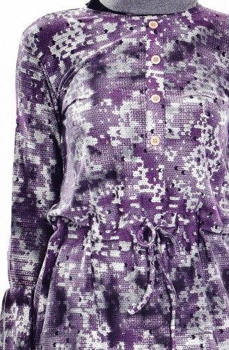 Purple Hijab Dress 0718-01