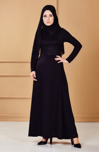 Black Hijab Dress 2140-01