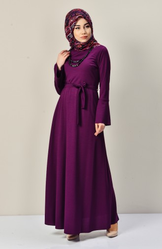 Lilac Hijab Dress 4016-02