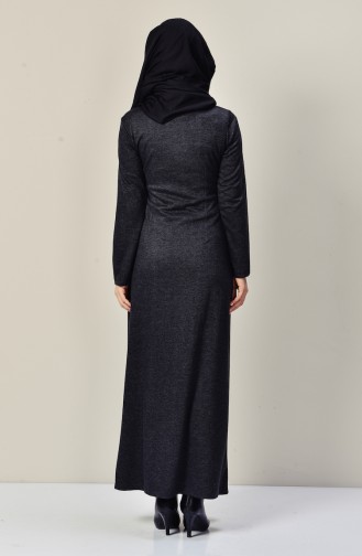 Smoke-Colored Hijab Dress 9211-06