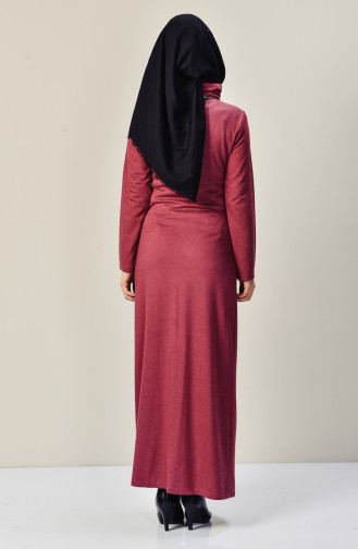 Robe Hijab Rose Pâle 9211-02