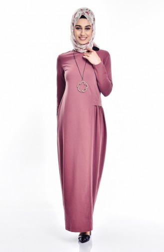 Dusty Rose Hijab Dress 2884-04