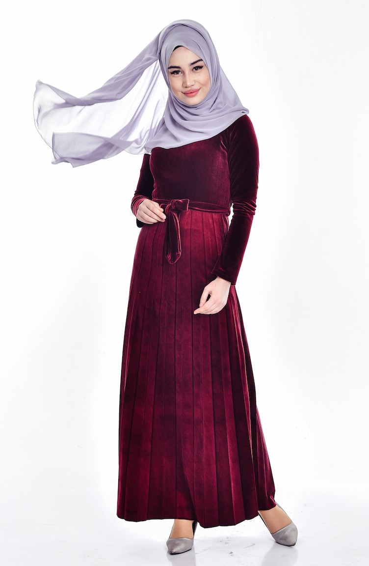 Dark Claret Red Dress 0194 02 Sefamerve