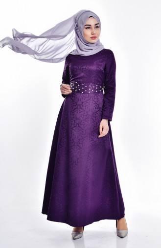 Purple Hijab Dress 8092-06
