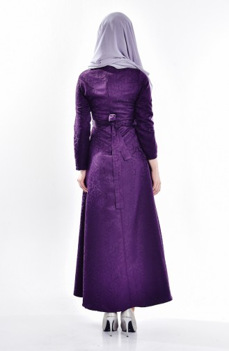 Purple Hijab Dress 8092-06