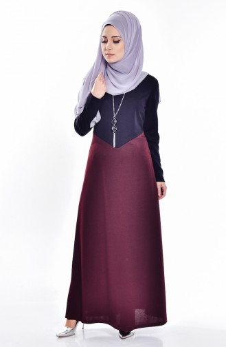 Plum Hijab Dress 4070-04
